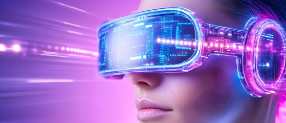 A woman wearing a pair of virtual reality goggles