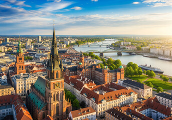 Aerial View Of Bremen Germany