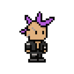 punk boy avatar pixel art