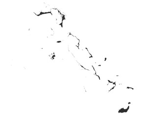 Fototapeta premium Black silhouette map of Bahamas country 