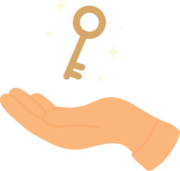 Hand Offering Golden Key