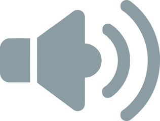 Sound Symbol, Audio Waves Illustration, Minimalist Grey Design on Transparent Background