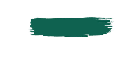 Dark Green Brush Stroke Isolated on Transparent