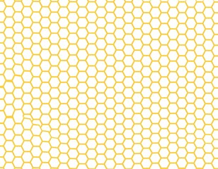 Hexagonal honeycomb pattern texture arranged in a regular pattern