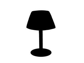 black table lamp
