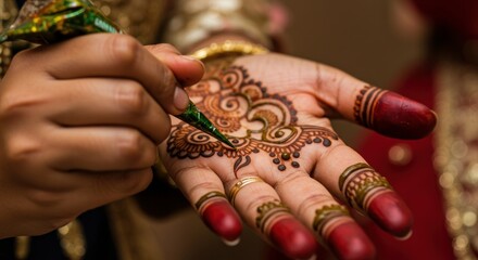 Henna Art on Hand 
