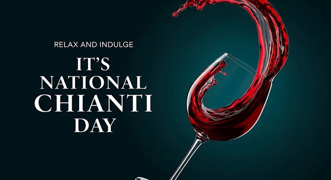 Celebrate national chianti day with a glass of red wine and enjoy the taste and flavor