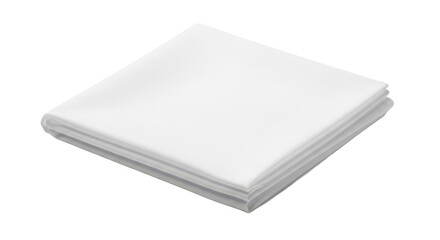 Crisp Folded White Napkin on White Background, Clean and Simple Look
