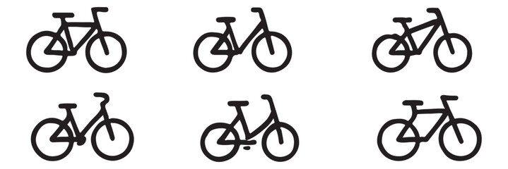 Obraz premium riding bicycle icon isolated sign symbol, vector flat black trendy style illustration for web and app..eps