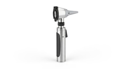 Medical otoscope instrument isolated on white background