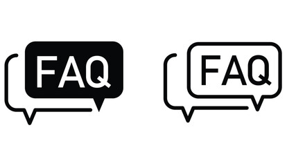 Question and answer icon vector. Q and A sign vector eps10.