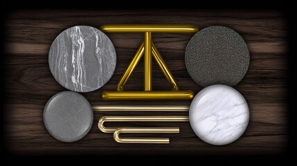 Abstract decorative shapes modern design elements