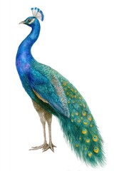 Obraz premium Detailed illustration of a peacock