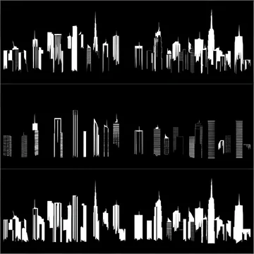 gobo texture shadows modern cityscape pattern in high contrast silhouette overlay