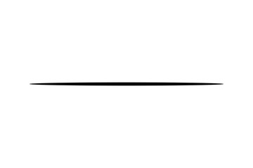 Thin black horizontal line design element on transparent background for underlines, dividers, minimal layouts, and creative graphic design accents