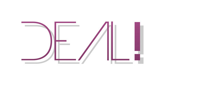 Testo DEAL con colore e sfondo variabile