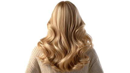 Fototapeta premium Golden Locks: Capturing the essence of flowing, sun-kissed hair. Perfect for beauty and style concepts, the image highlights healthy texture. 
