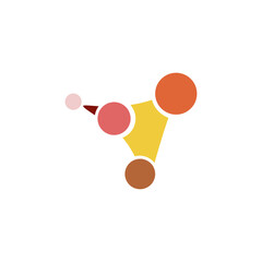 Warm Molecular Network Logo Concept
