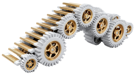 Mechanical Precision: A meticulous display of interconnected gears and wheels, showcasing the marvels of engineering with a touch of sophistication. 