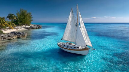 Obraz premium sailing boat on the sea