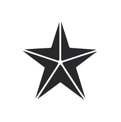 Shining Star Outline Icon Design.