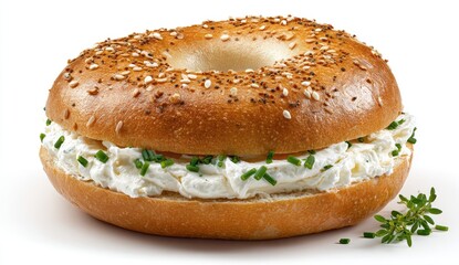 Cream cheese bagel,  fresh & tasty