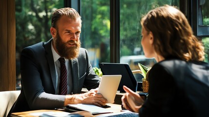 Fototapeta premium Businesses enhance relationships through CRM-driven transparency.