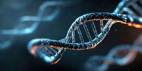 Illustration of DNA Double Helix Structure on Gradient Background