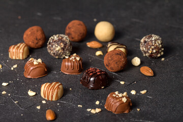 Home-made sweets in various shapes