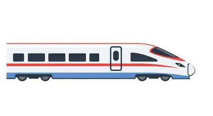Modern high-speed train, side profile, simple design.