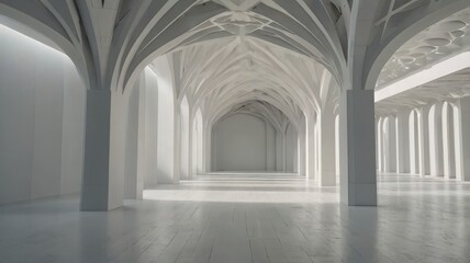 Obraz premium Bright and Spacious Interior with Elegant Architectural Design
