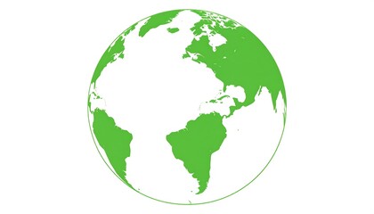 Green globe of the earth.