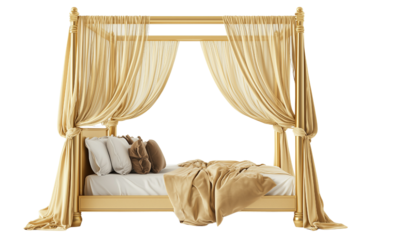 Elegant canopy bed design modern bedroom furniture showcase soft textiles aesthetic appeal