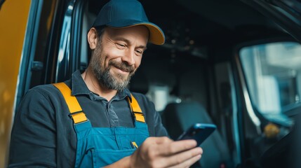 Gig economy driver checking earnings on mobile app.