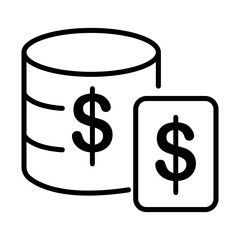 Finance Database Storage Icon. Vector icon design