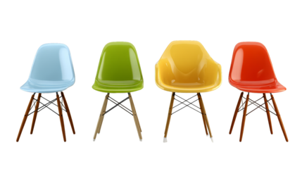 3d of chair set icon on white background