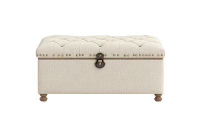 Stylish storage ottoman modern bedroom furniture cozy atmosphere front view design inspiration