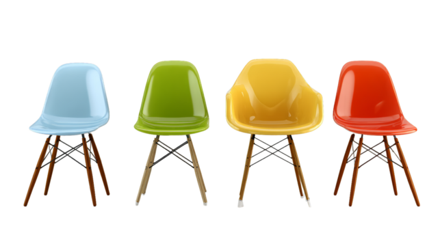 3d of chair set icon on white background