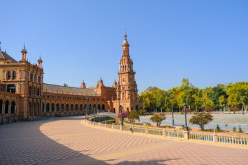 Plaza de Espana (Spain square), Seville famous landmark, Andalusia, Spain