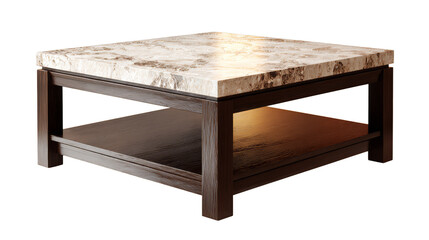 legant coffee table isolated over white, with clipping path