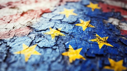 Fototapeta premium Retail sector in USA and EU experiencing significant losses in 2025
