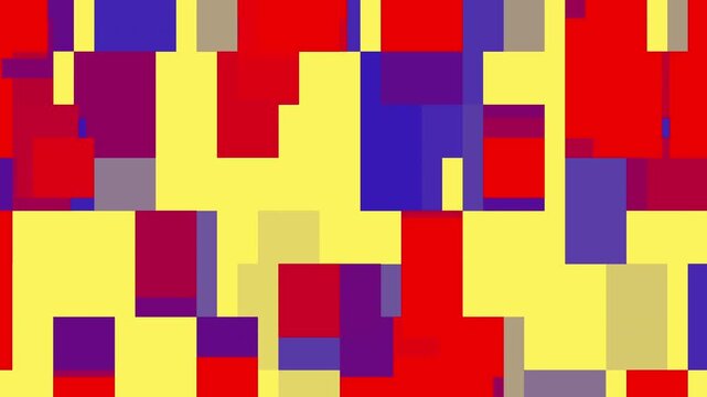 Beautiful, charming, colorful alternating checkered pattern background. 3D animation