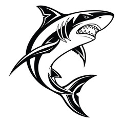 Tribal Shark Tattoo Design