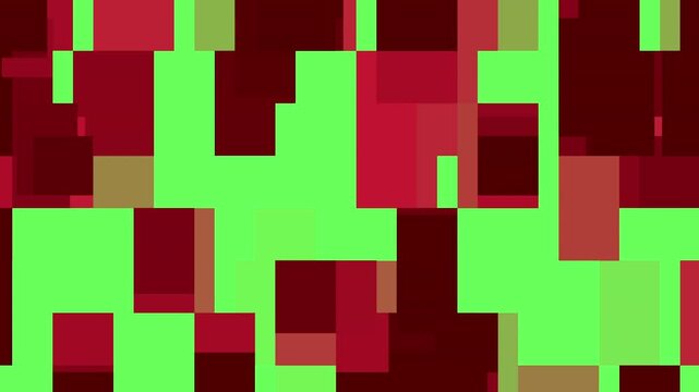 Beautiful, charming, colorful alternating checkered pattern background. 3D animation