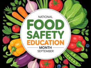 Celebrate national food safety education month with a vibrant display of fresh fruits and vegetables