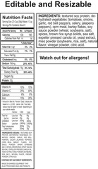 Fototapeta premium Comprehensive Nutrition Information for Everyday Foods and Beverages
