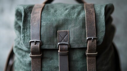 Detail: Adjustable straps on a backpack or overall, functional, practical