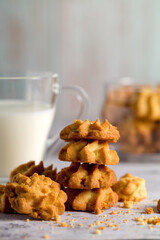 Shortbread Cookies. Light Background