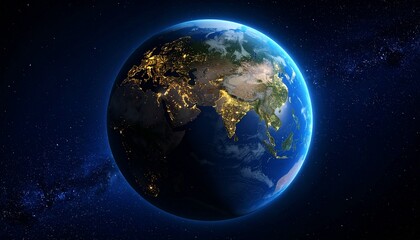 Fototapeta premium Earth and City Lights