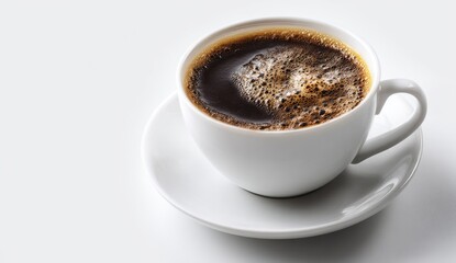 Fototapeta premium A steaming cup of black coffee